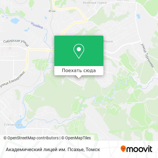 Карта Академический лицей им. Псахье