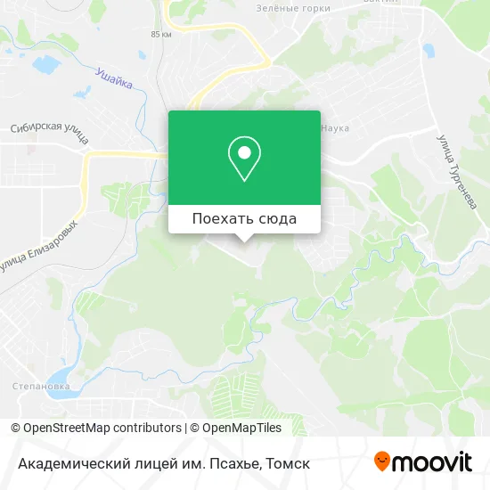 Карта Академический лицей им. Псахье