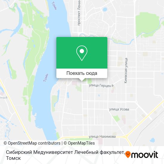 Карта Сибирский Медуниверситет Лечебный факультет