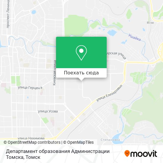 Карта Департамент образования Администрации Томска
