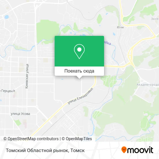 Карта Томский Областной рынок