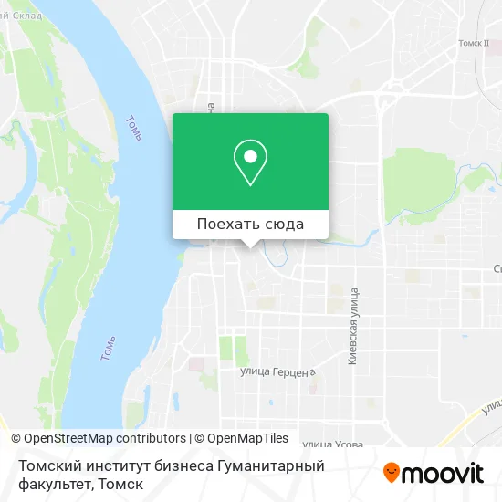 Карта Томский институт бизнеса Гуманитарный факультет