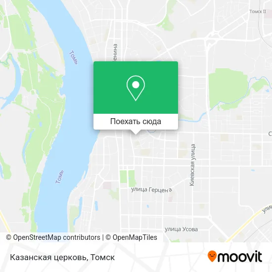 Карта Казанская церковь