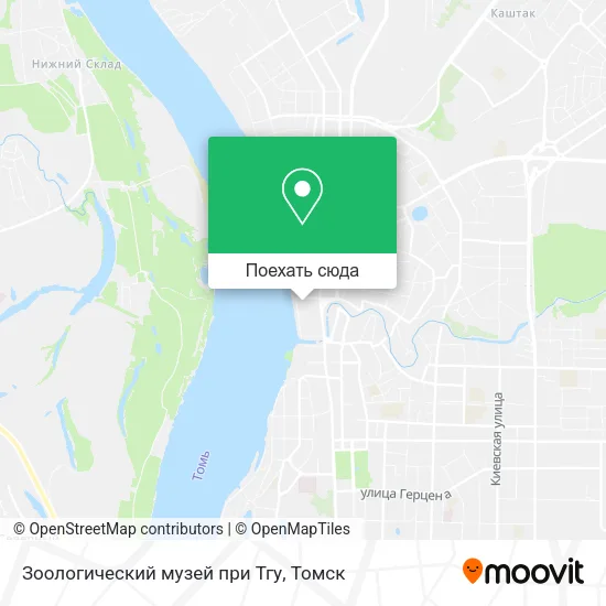 Карта Зоологический музей при Тгу