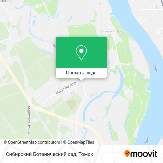 Карта Сибирский Ботанический сад