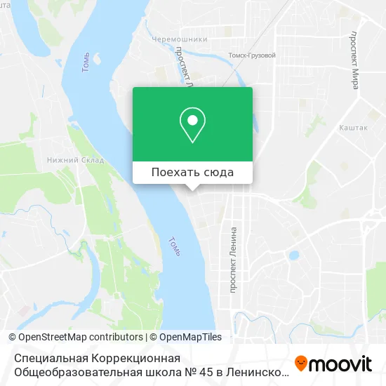 Карта Специальная Коррекционная Общеобразовательная школа № 45 в Ленинском Районе