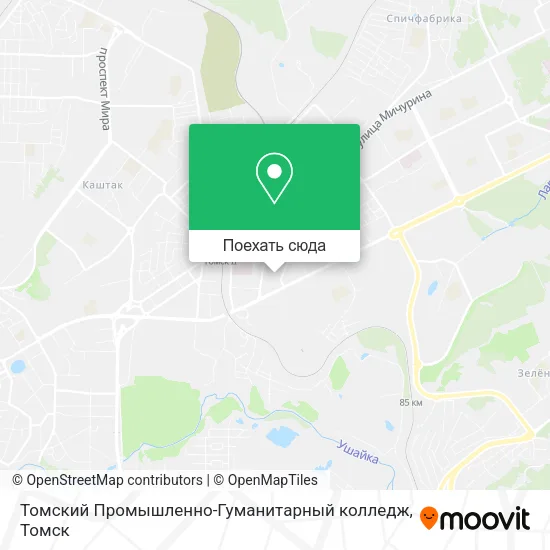 Карта Томский Промышленно-Гуманитарный колледж