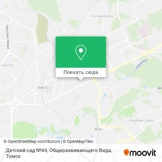 Карта Детский сад №44, Общеразвивающего Вида