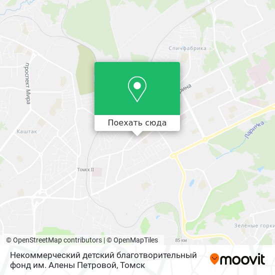 Карта Некоммерческий детский благотворительный фонд им. Алены Петровой