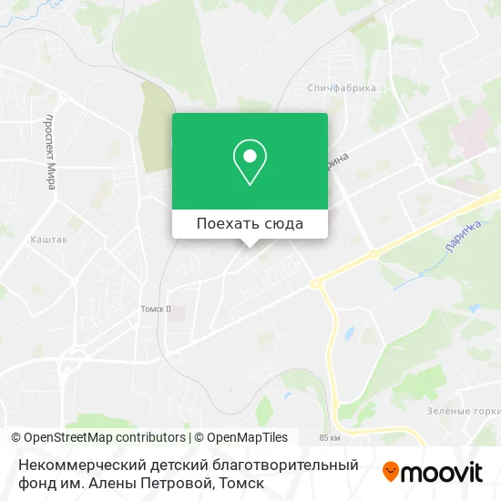 Карта Некоммерческий детский благотворительный фонд им. Алены Петровой