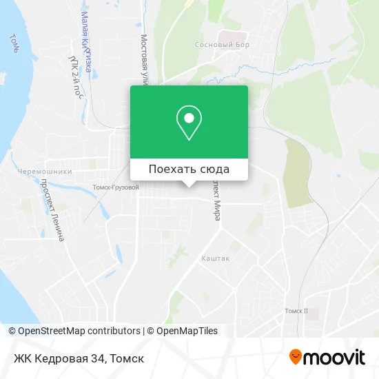 Карта ЖК Кедровая 34