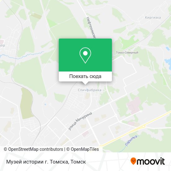 Карта Музей истории г. Томска