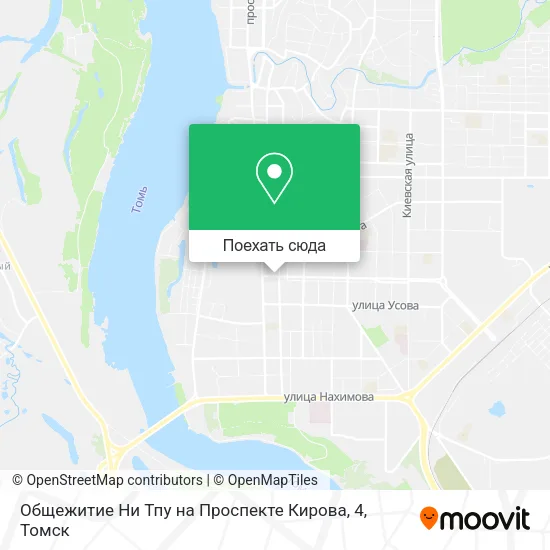 Карта Общежитие Ни Тпу на Проспекте Кирова, 4