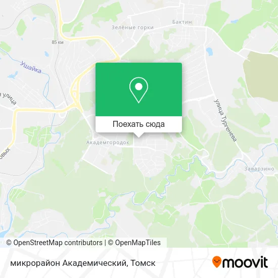 Карта микрорайон Академический
