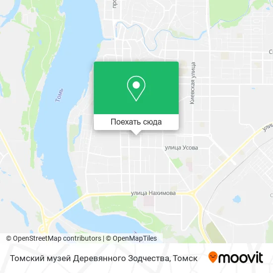 Карта Томский музей Деревянного Зодчества