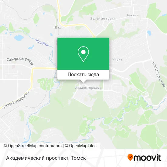 Карта Академический проспект