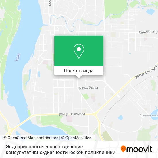 Карта Эндокринологическое отделение консультативно-диагностической поликлиники ОКБ