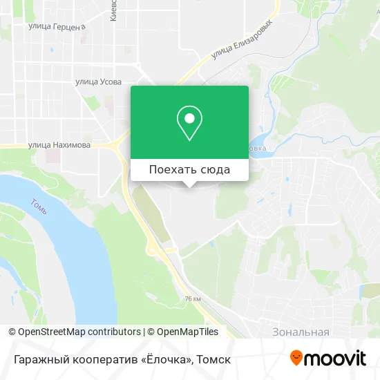 Карта Гаражный кооператив «Ёлочка»