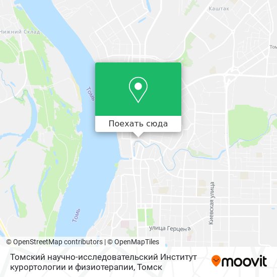 Карта Томский научно-исследовательский Институт курортологии и физиотерапии