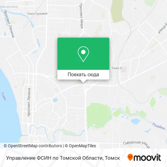 Карта Управление ФСИН по Томской Области