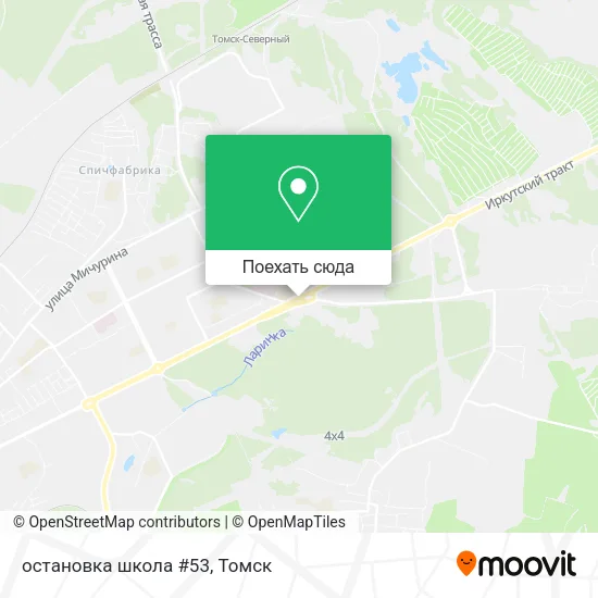 Карта остановка школа #53