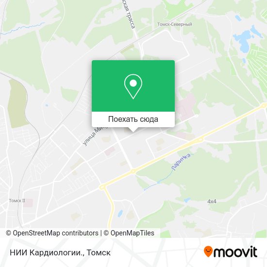 Карта НИИ Кардиологии.