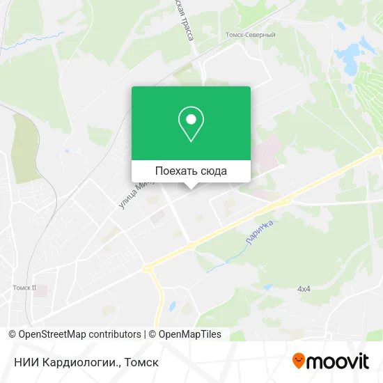 Карта НИИ Кардиологии.