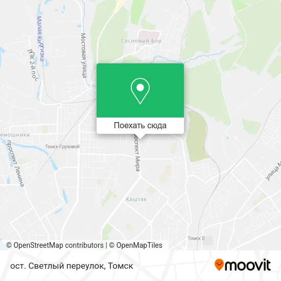 Карта ост. Светлый переулок