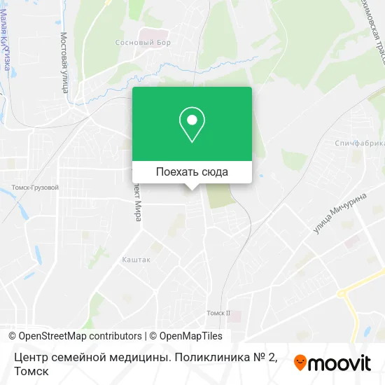 Карта Центр семейной медицины. Поликлиника № 2
