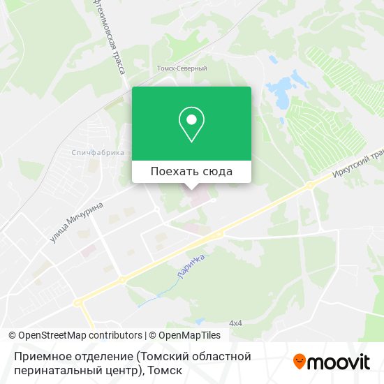 Карта Приемное отделение (Томский областной перинатальный центр)