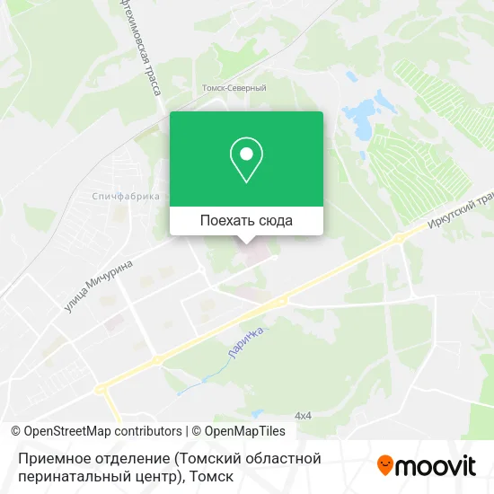 Карта Приемное отделение (Томский областной перинатальный центр)
