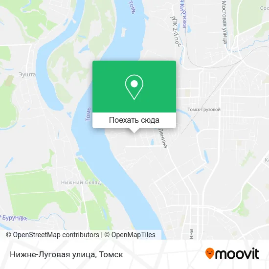 Карта Нижне-Луговая улица