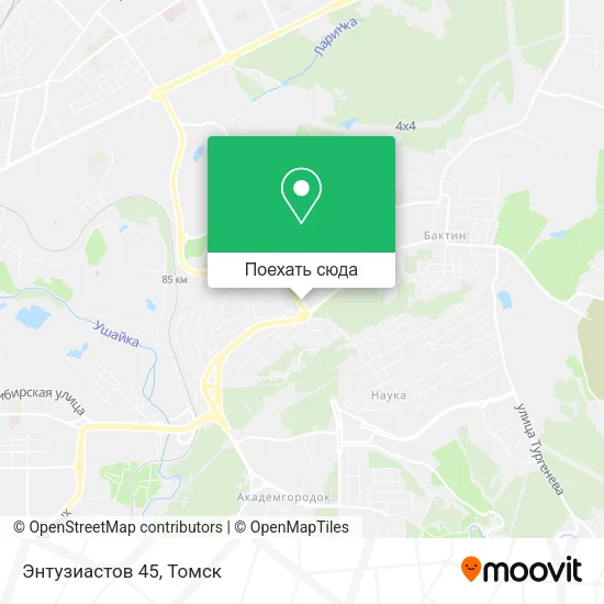 Карта Энтузиастов 45
