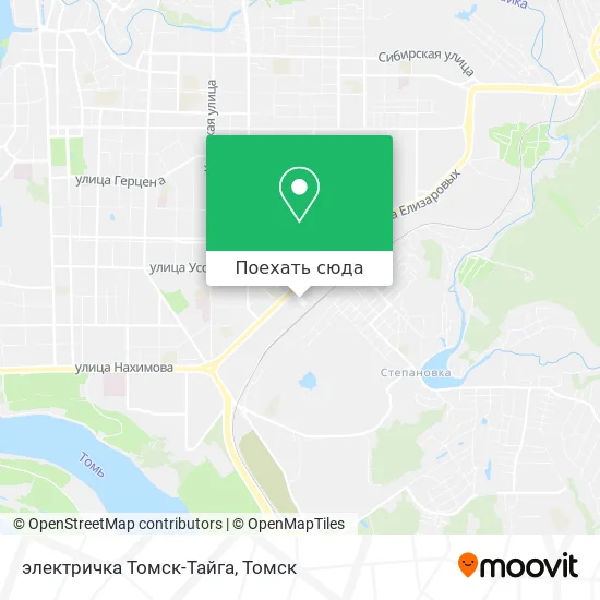 Карта электричка Томск-Тайга