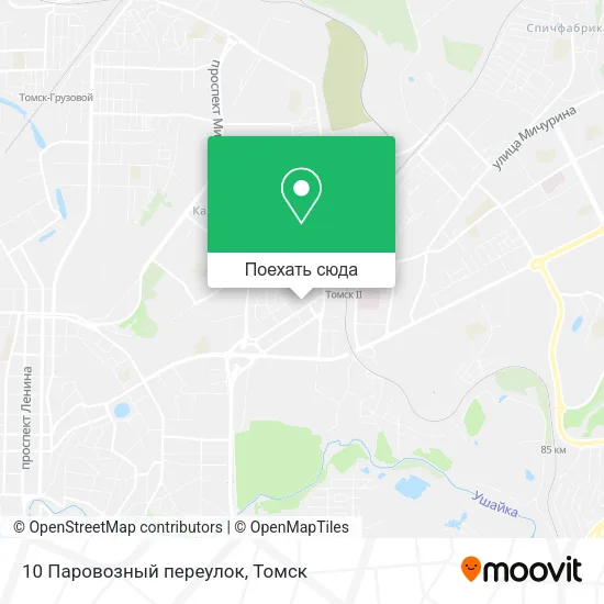 Карта 10 Паровозный переулок