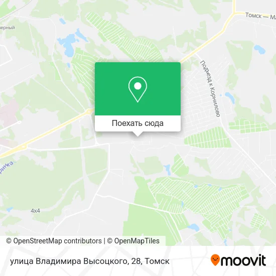 Карта улица Владимира Высоцкого, 28