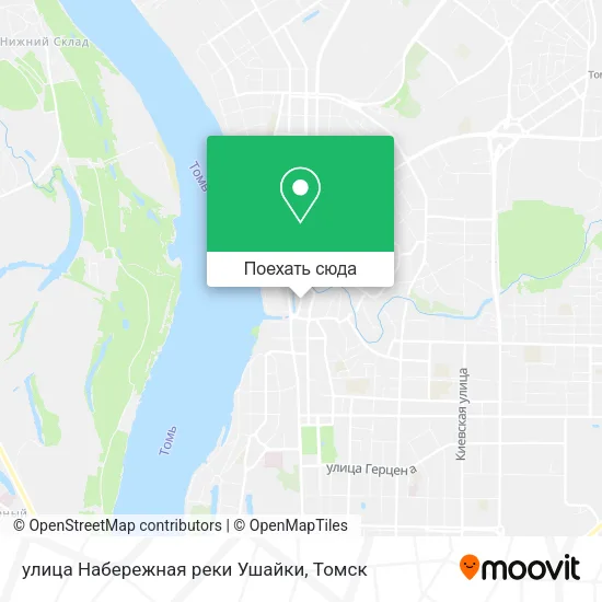 Карта улица Набережная реки Ушайки