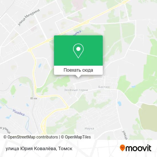 Карта улица Юрия Ковалёва