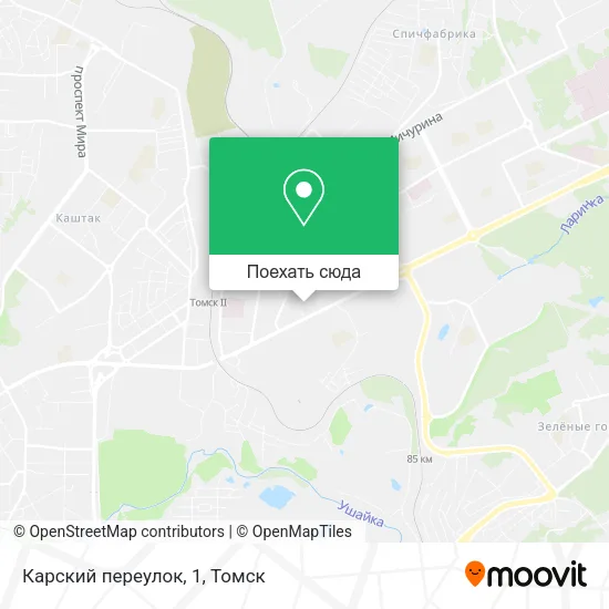 Карта Карский переулок, 1