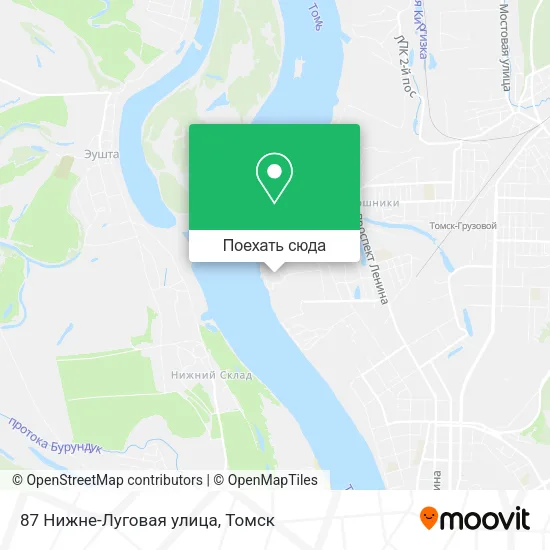 Карта 87 Нижне-Луговая улица