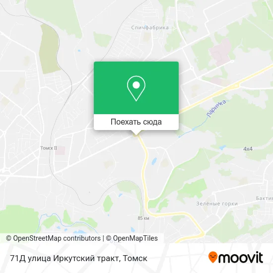 Карта 71Д улица Иркутский тракт