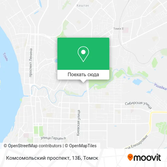Карта Комсомольский проспект, 13Б