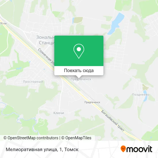 Карта Мелиоративная улица, 1