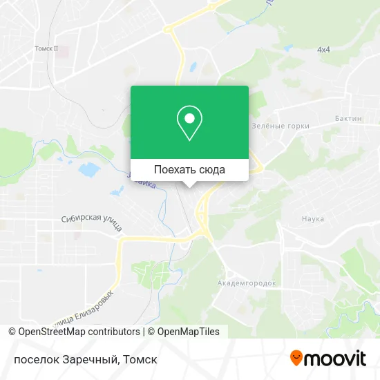 Карта поселок Заречный