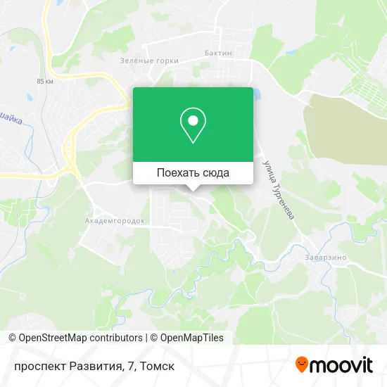 Карта проспект Развития, 7