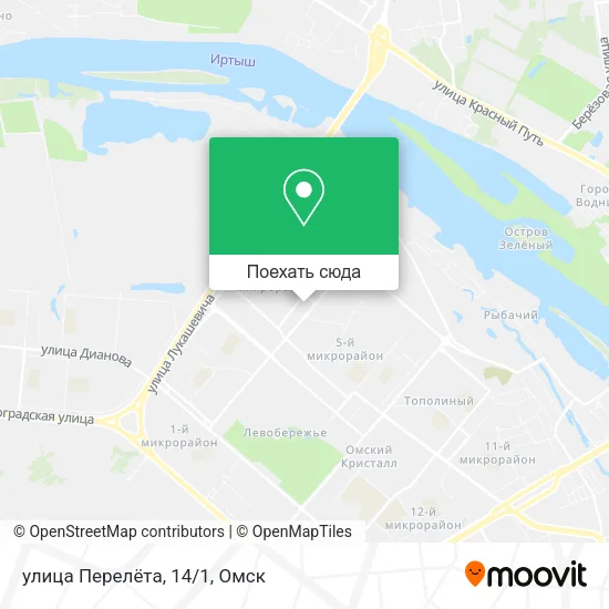 Карта улица Перелёта, 14/1