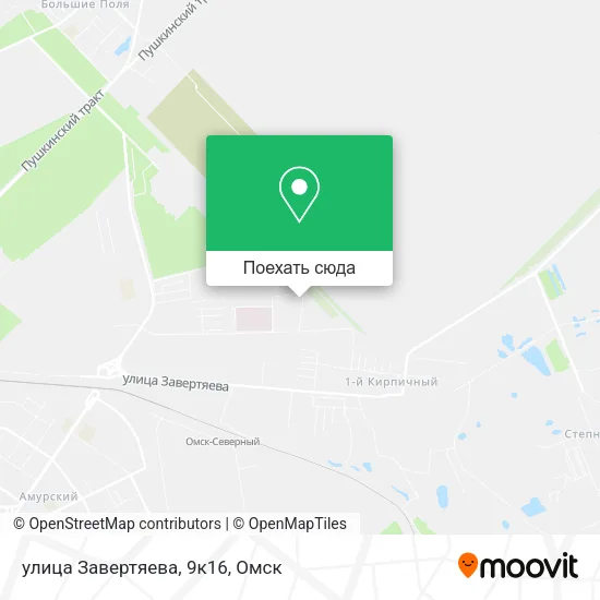 Карта улица Завертяева, 9к16