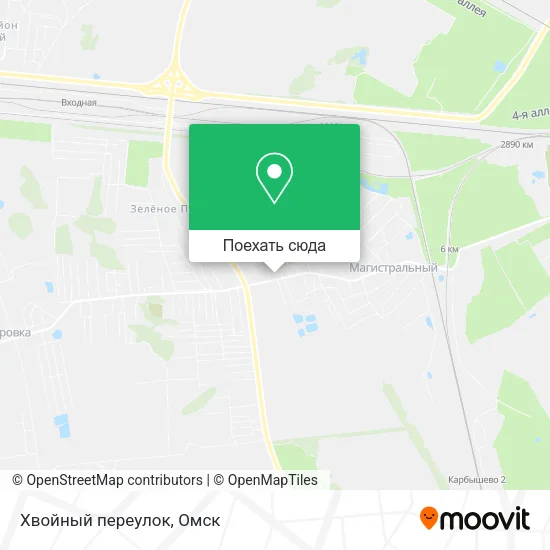 Карта Хвойный переулок