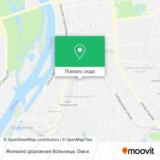 Карта Железно дорожная больница