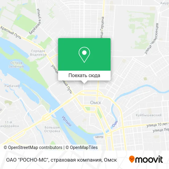 Карта ОАО "РОСНО-МС", страховая компания